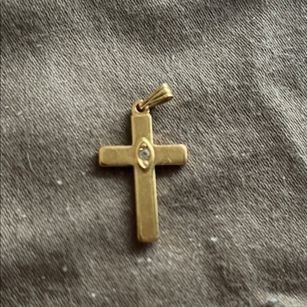 Gold Cross Pendant Necklace